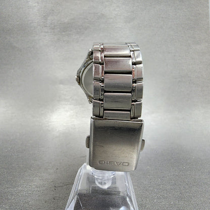 Casio Watch Men 37mm Blue Dial Silver Tone Daydate MTP1239DJ New Battery7