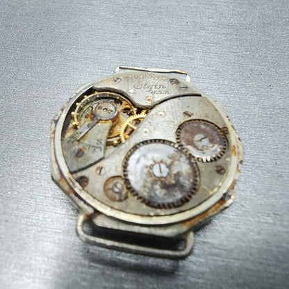 Elgin Grade 430 Watch Unisex 29mm White Dial Silver Tone Manual Wind PARTS
