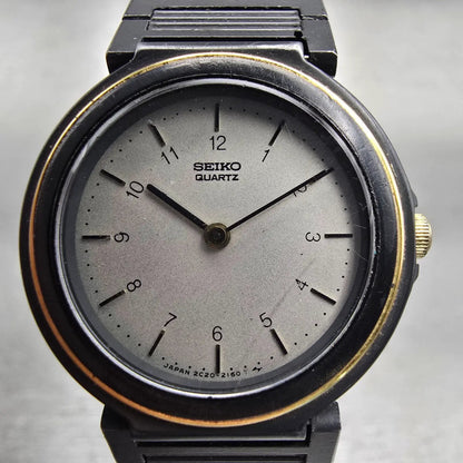 Seiko Watch Women 25mm Silver Dial Two Tone Round 2C20-0260 New Battery Vintage1