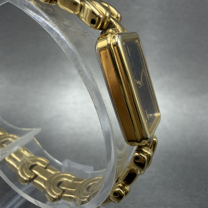 Citizen Tank Watch Women 14mm Blue Dial Gold Tone Rectangle 5421S36475 New Bat3