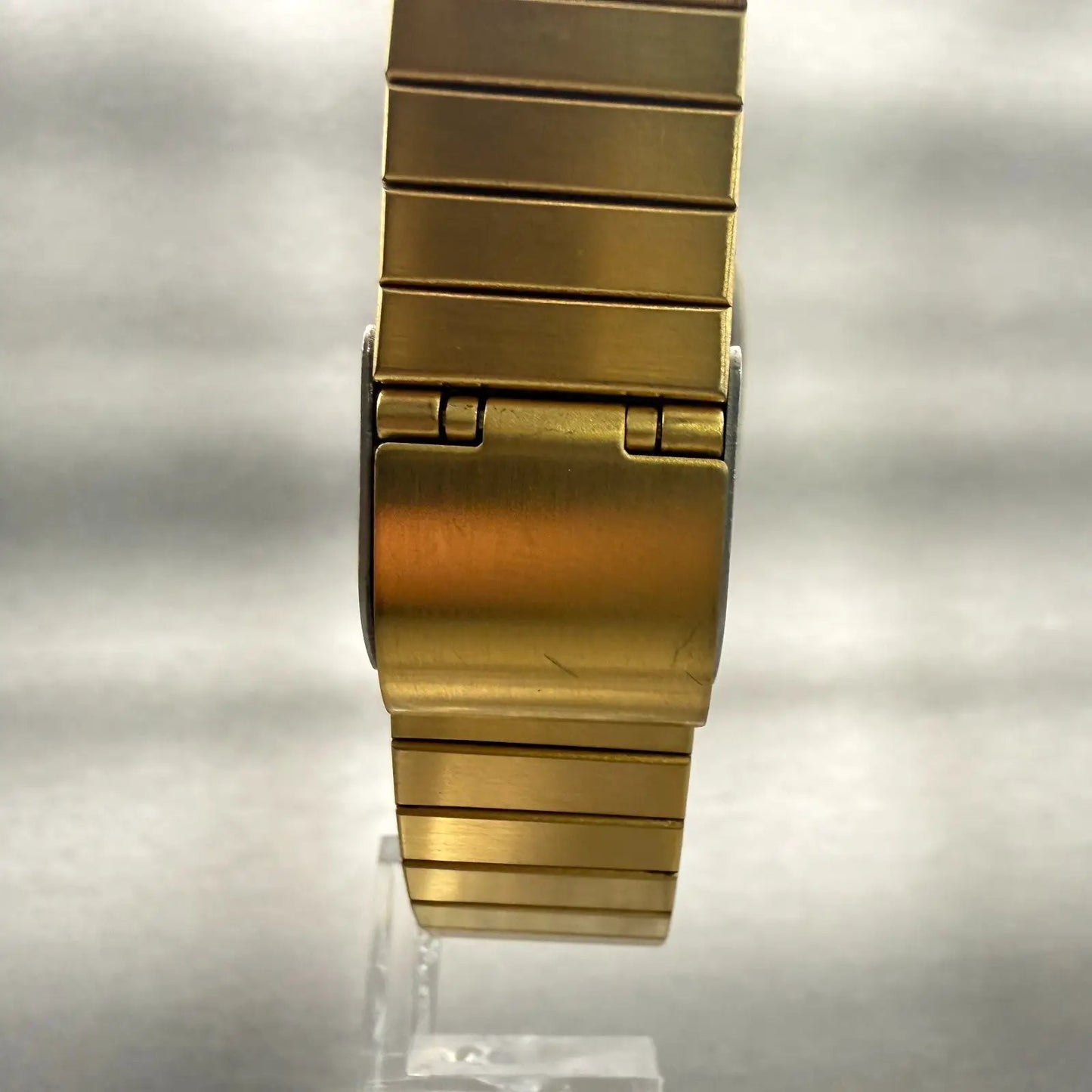 Seiko Watch Men 26mm White Dial Gold Tone Date Rectangle 5Y32-5A09 New Battery7