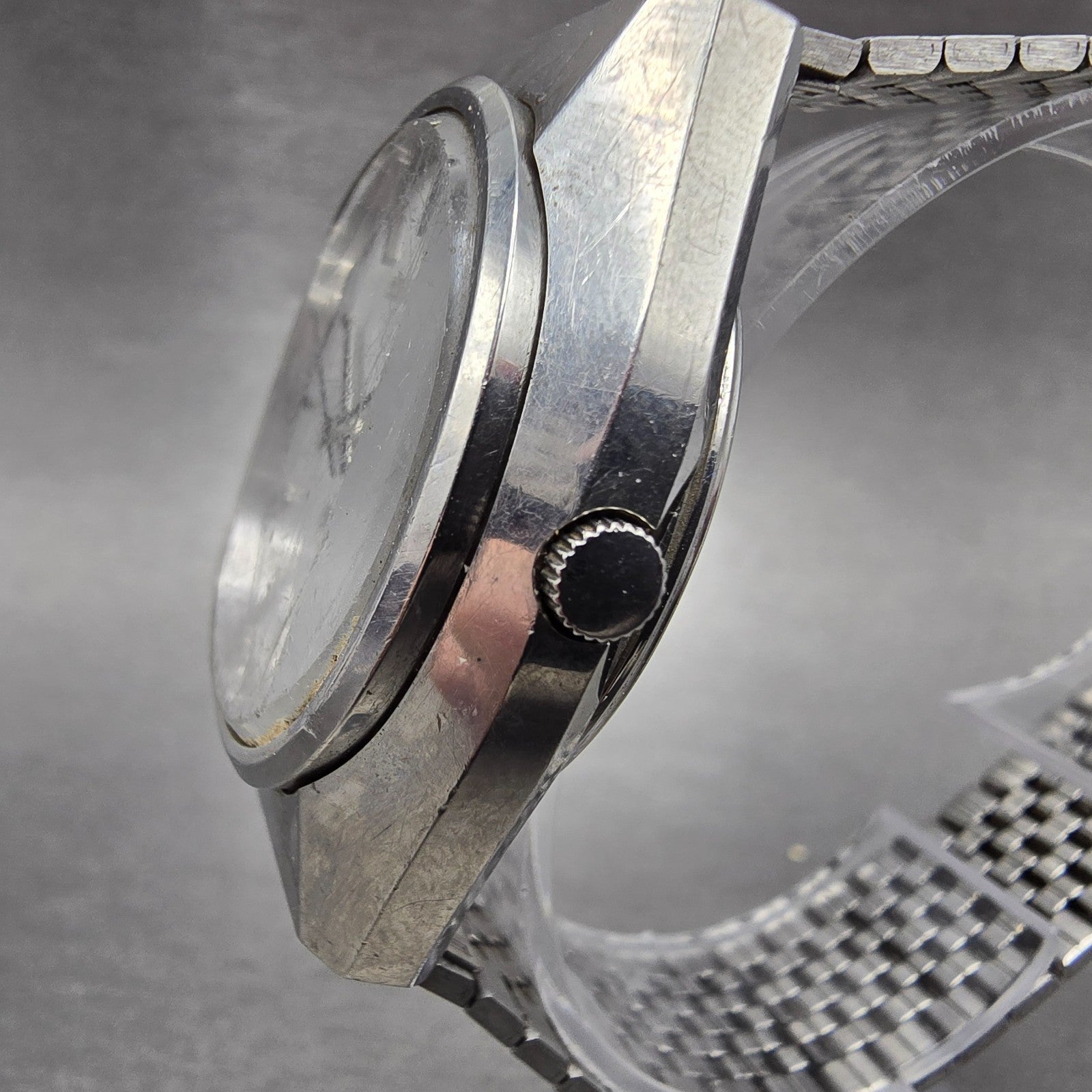 Seiko Type II Watch Men 36mm Silver Dial Silver Tone Daydate 4623-8000 New Batt2