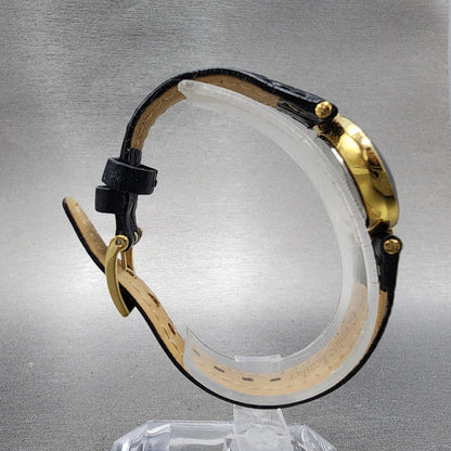 Rado Florence Watch Women 23mm Black Dial Gold Tone Oval 153.3695.2 New Battery8