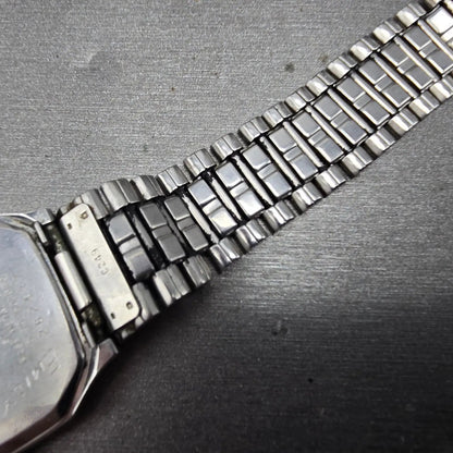 Seiko Watch Men 29mm Silver Dial Two Tone Date Octagon 6439-5039 PARTS Vintage10