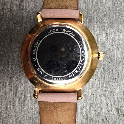 Michael Kors Pyper Watch Women 38mm White Dial Rose Gold Round MK2741 New Batt12