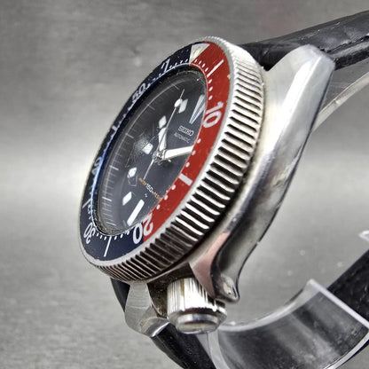 Seiko Pepsi Dive Watch Women 34mm Black Dial Steel Date Automatic 4205-014B Runs2