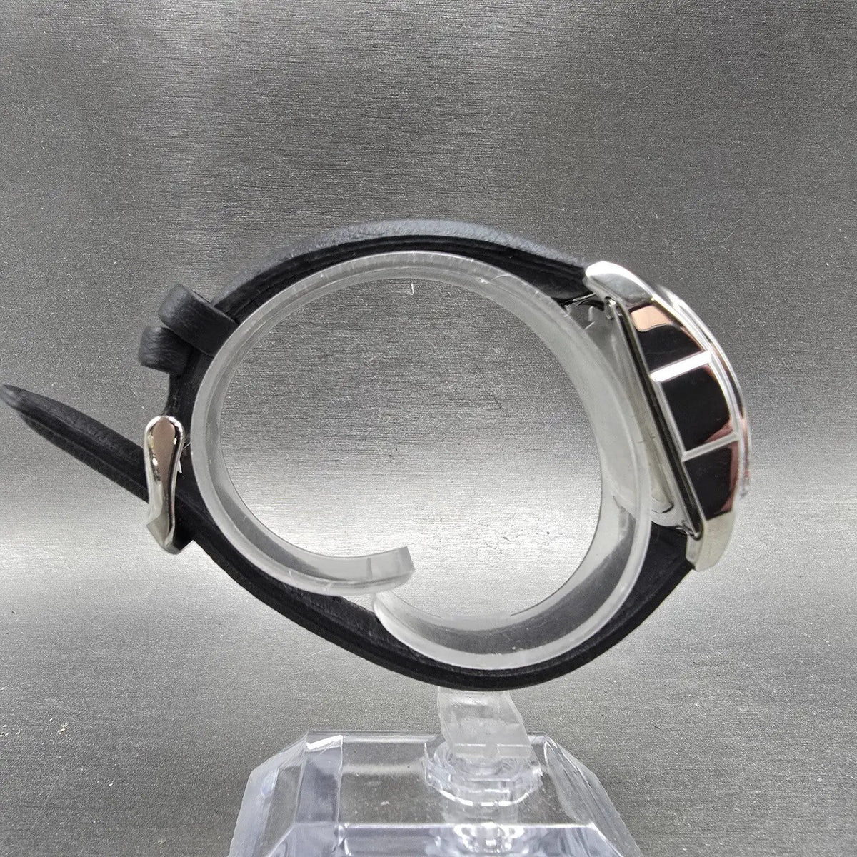 Invicta Lupah Watch Women 29mm Blac Dial Silver Rectangle 2003 New Battery 568