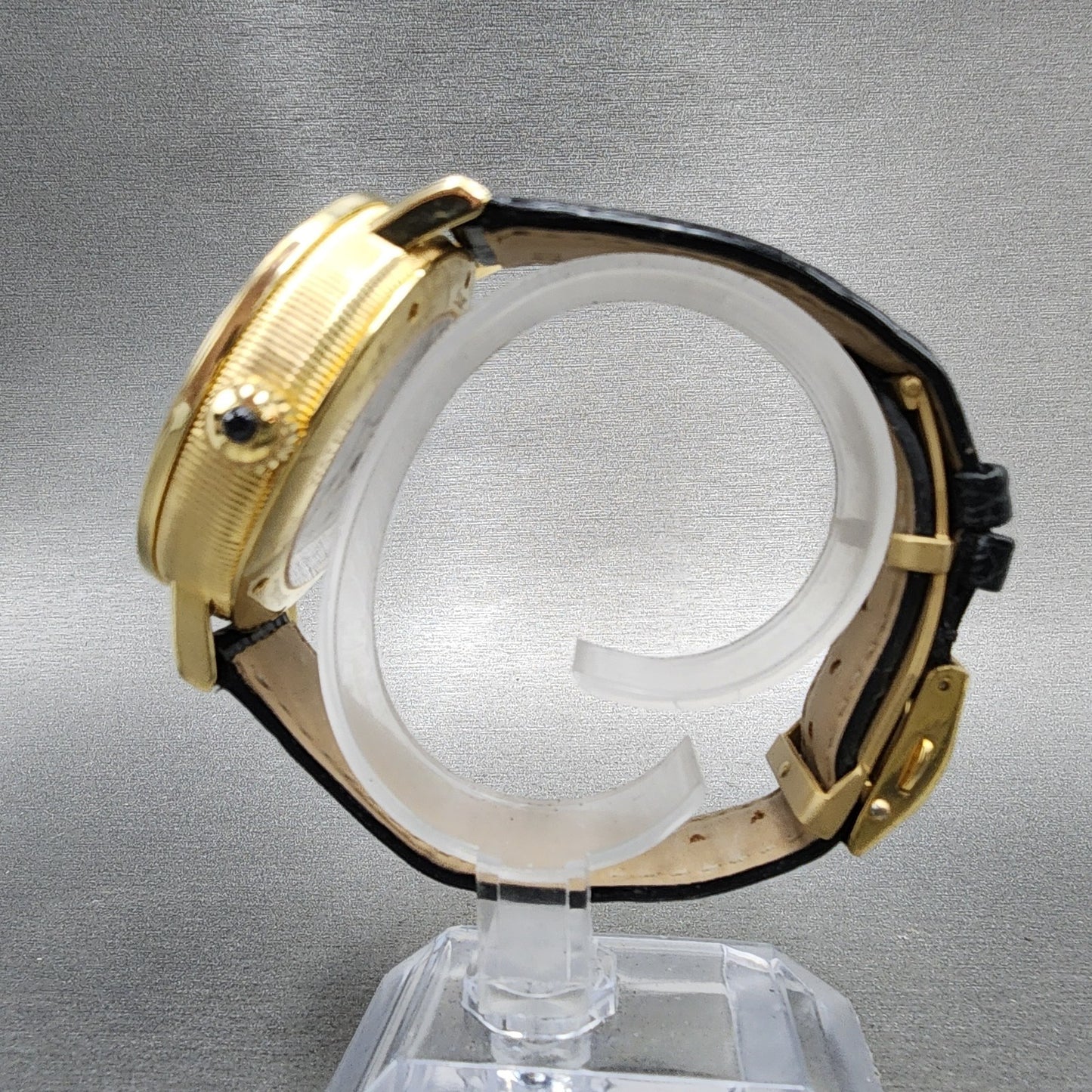 Stauer Tourbillon Watch Men 43mm Cream Dial Gold Tone Moonphase 18758 PARTS7