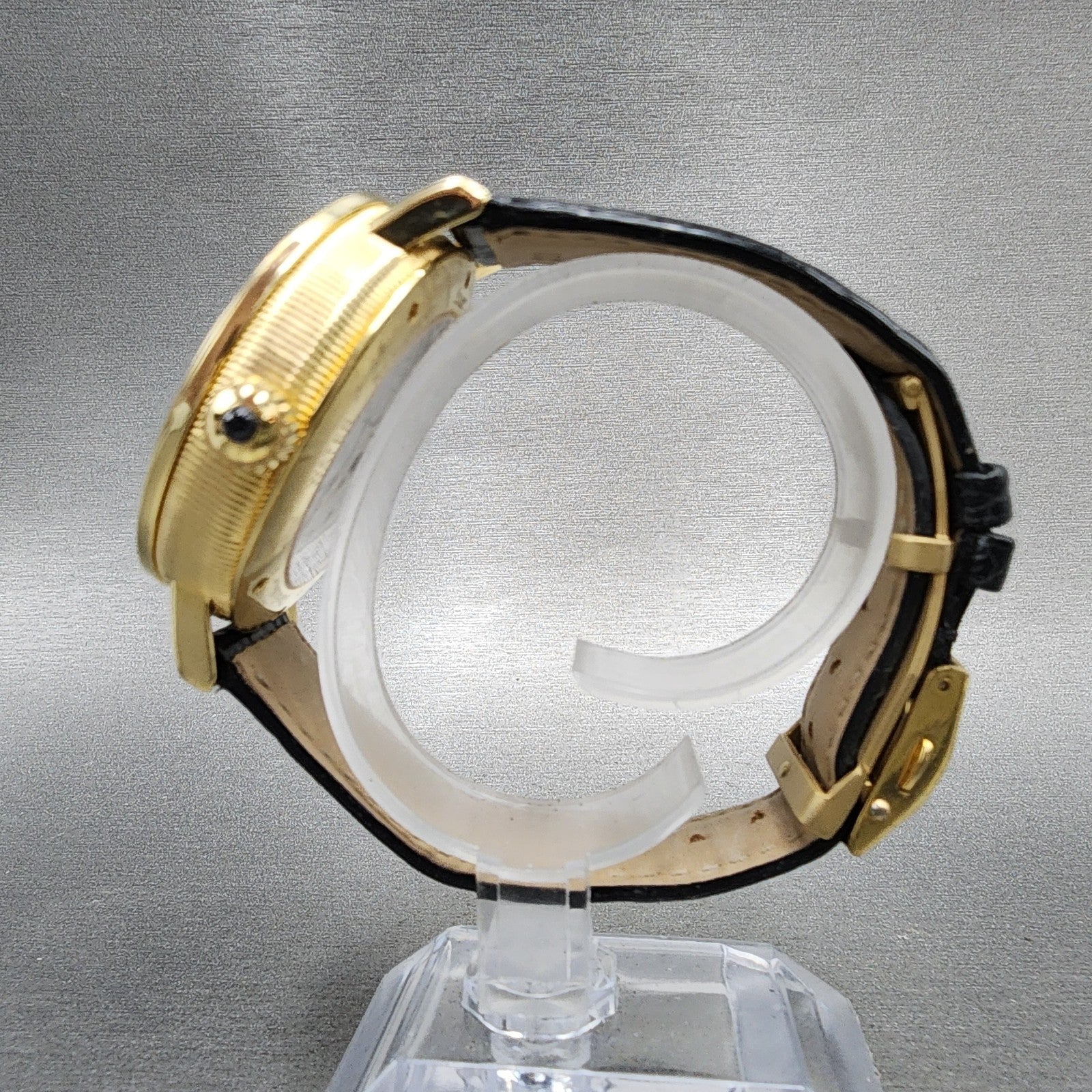 Stauer Tourbillon Watch Men 43mm Cream Dial Gold Tone Moonphase 18758 PARTS7
