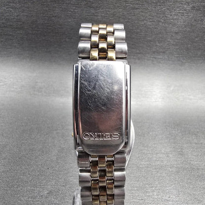 Seiko President Watch Men 36mm Silver Dial Two Tone Daydate 7N43-8111 New Batt m7