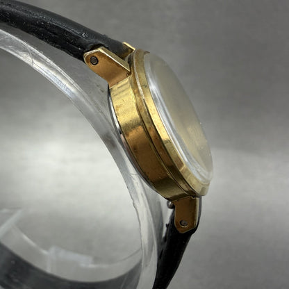 Seiko Watch Women 20mm Champagne Dial Gold Tone Round Manual 111290 Runs3