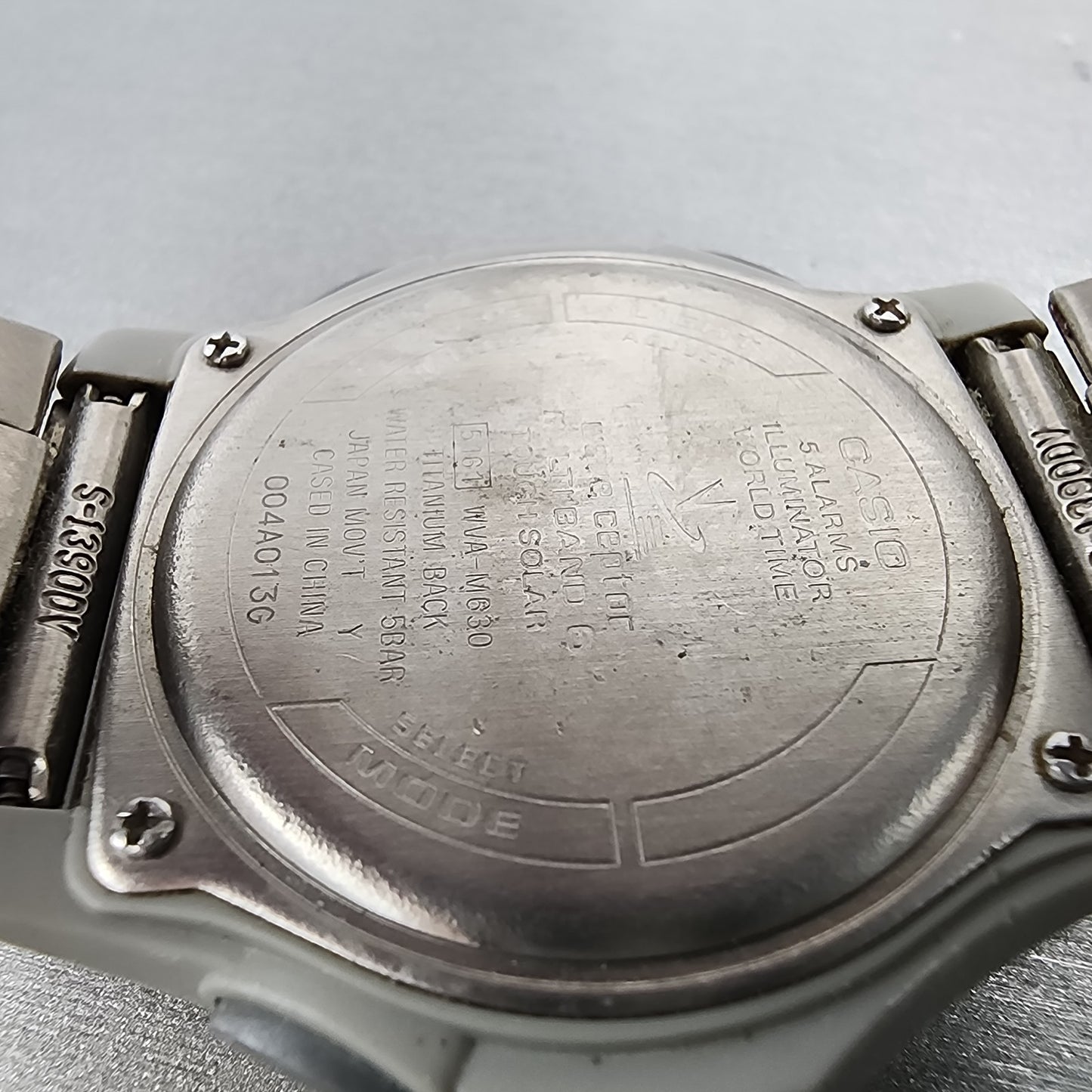 Casio Wave Ceptor Watch Men 42mm Black Dial Titanium Solar Analog Digital Works9