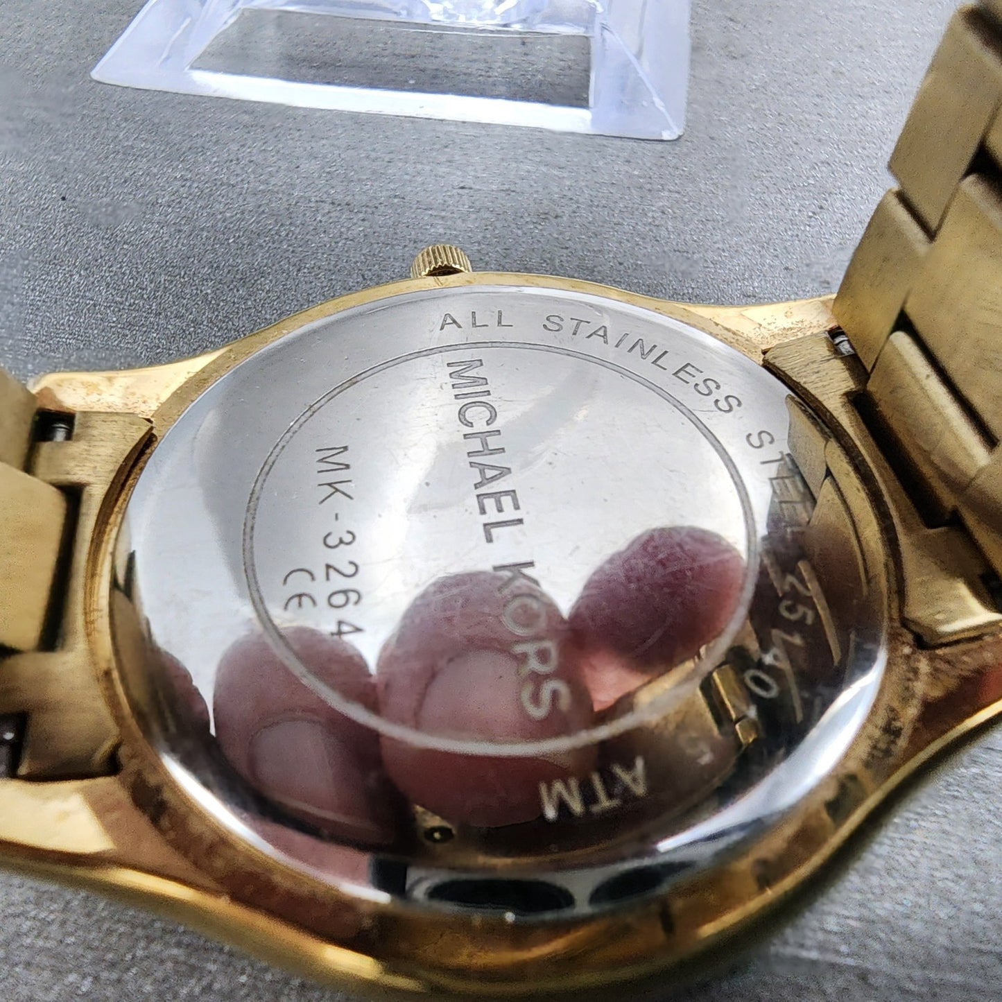 Michael Kors Watch Women 42mm Pink Dial Rose Gold Tone Round MK3264 New Battery11