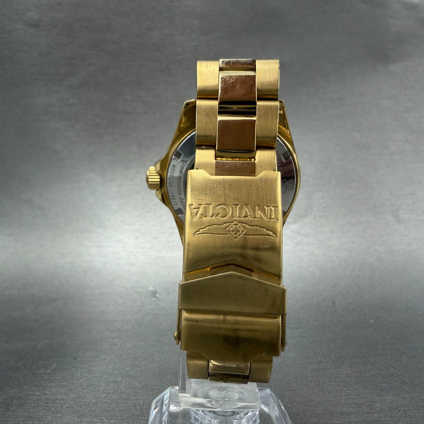 Invicta Grand Diver Watch Women 37mm Red Dial Gold Tone Date Round Automatic7