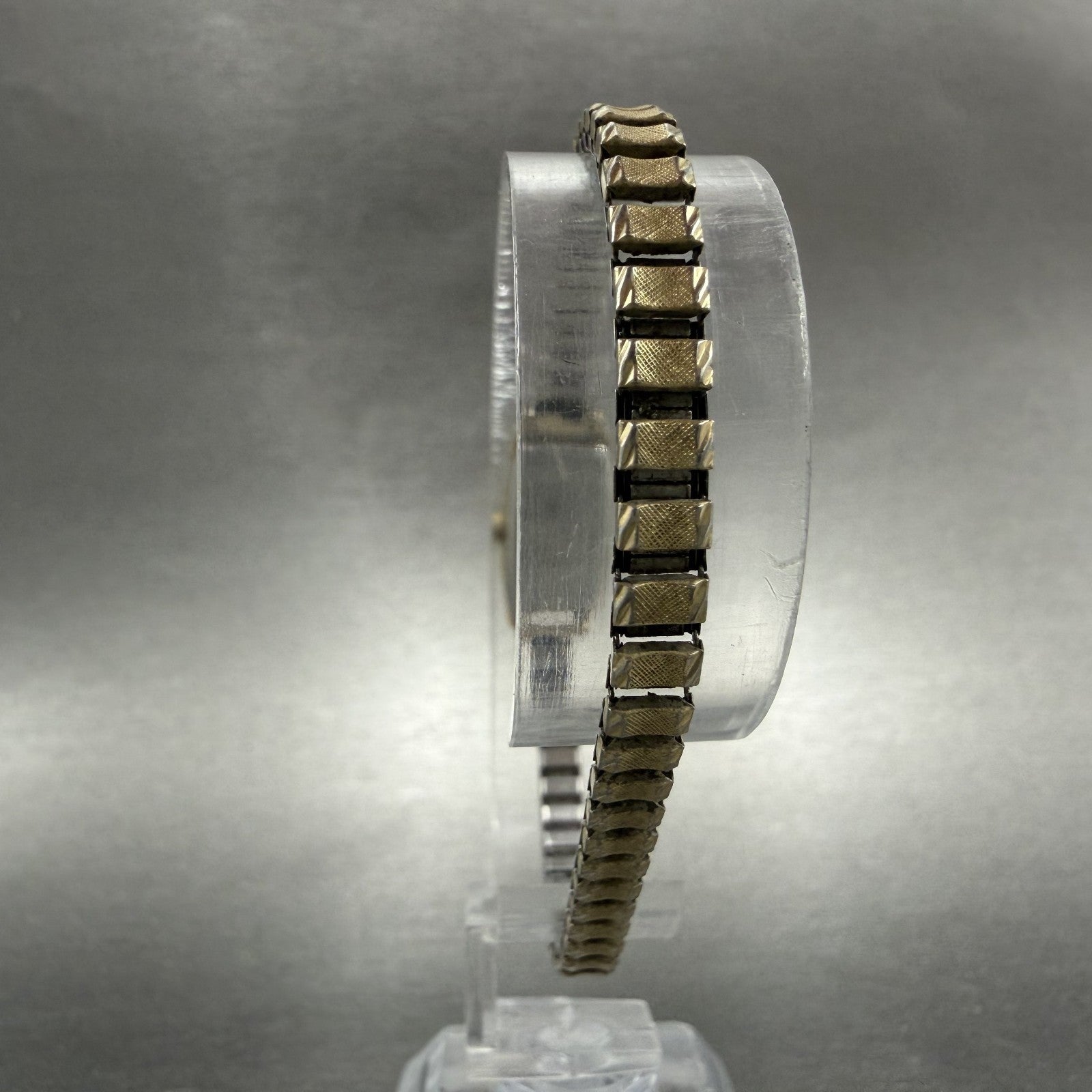 Seiko Tank Watch Women 13mm Champagne Dial Gold Tone 1320-6069 New Battery7