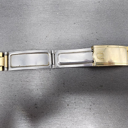 Omega Watch Bracelet 18mm 10KT Gold Filled Duchess USA Vintage Tri Folding Clasp12