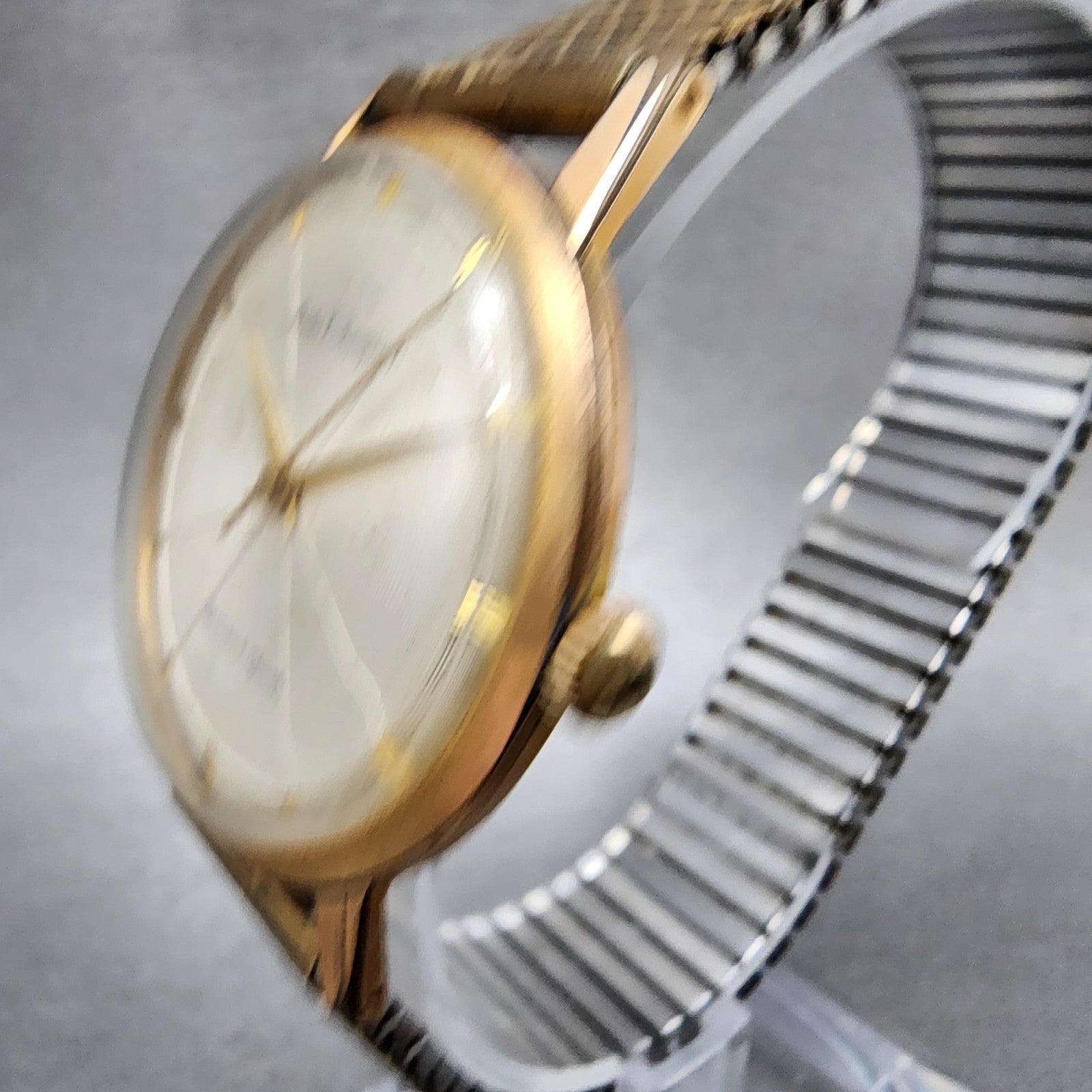 Seiko Champion Watch Men 35mm Silver Dial Gold Tone Manual 17J J14082 PARTS3