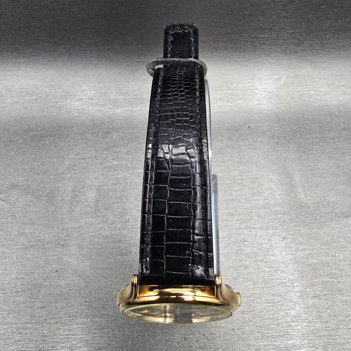 Citizen CQ Watch Men 34mm Black Dial Gold Daydate 2500-S76418 New Battery JP4