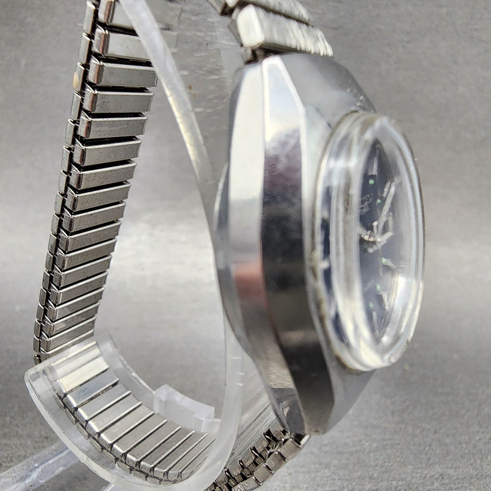 Citizen Automatic Watch Women 26mm Blue Dial Silver Tone Daydate Round Runs VTG3