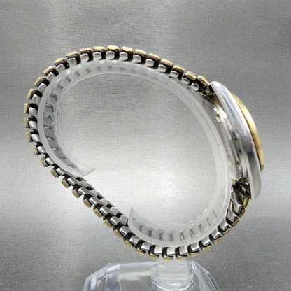 Seiko SQ Watch Men34mm Silver Dial Two Tone Daydate READ!! 82236021 New Battery8