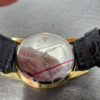 Movado Museum Watch Women 26mm Gold Dial Gold Tone Round 87 E4 9840 New Battery9