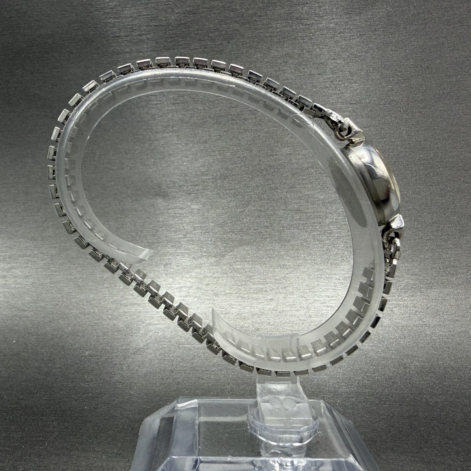 Hamilton Watch Women 14mm White Dial 10K White Gold Plated Manual Wind Runs BCH8