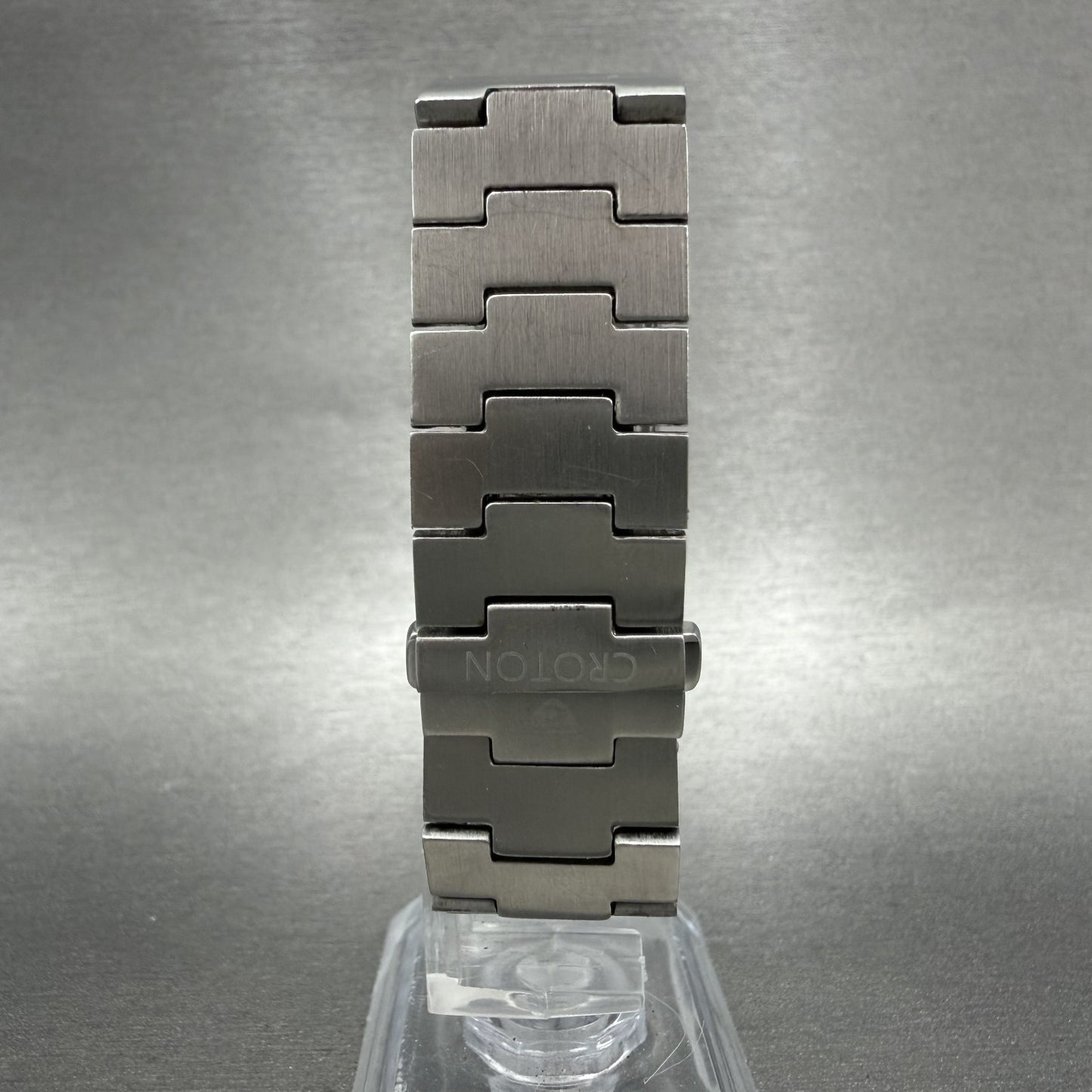 Croton Tank Watch Women 17mm MOP Dial Steel Crystal Bezel Rectangle  New Battery7