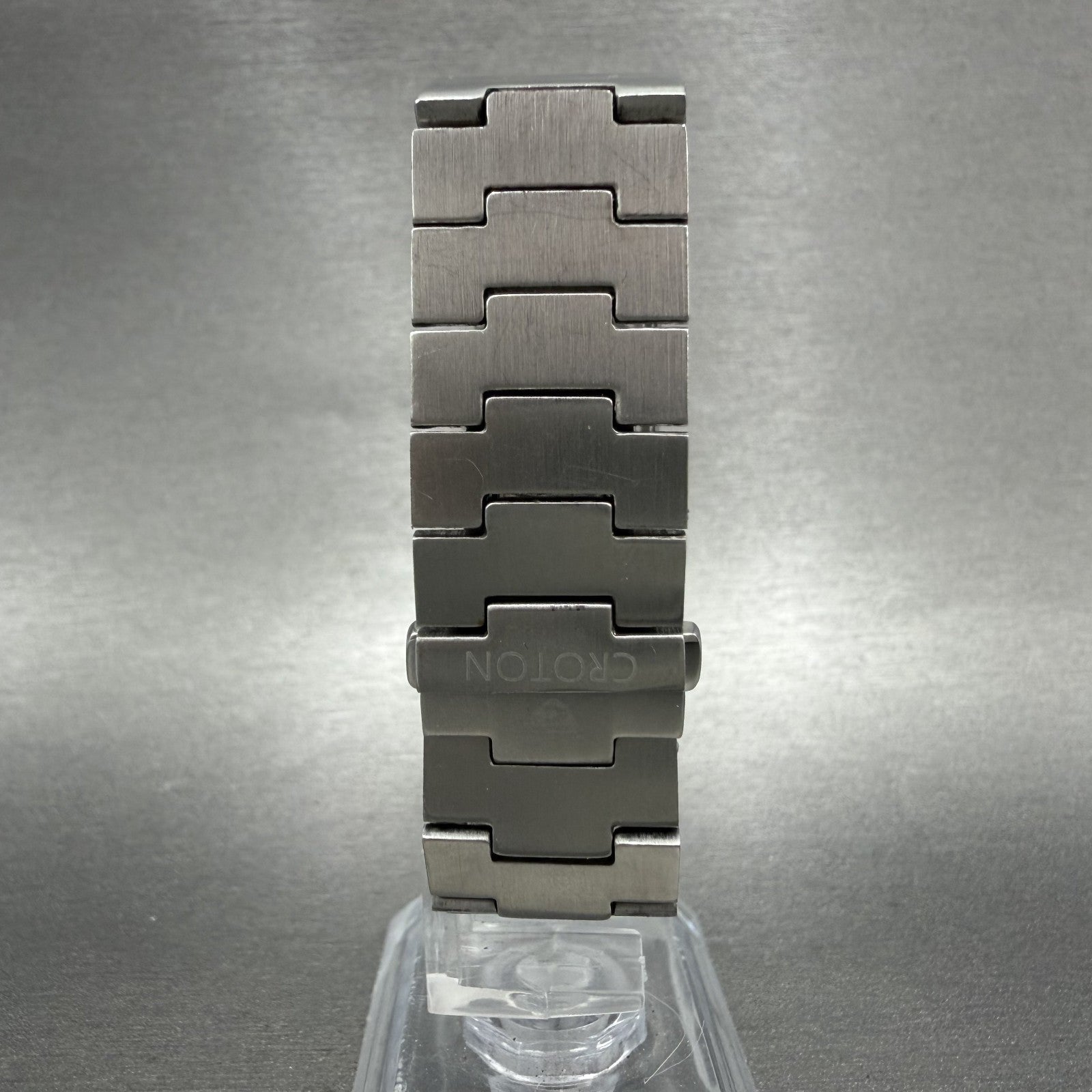 Croton Tank Watch Women 17mm MOP Dial Steel Crystal Bezel Rectangle  New Battery7