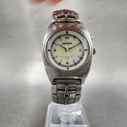 Nixon Small No.4 Watch Women 29mm Cream Dial Steel Date Round New Battery5
