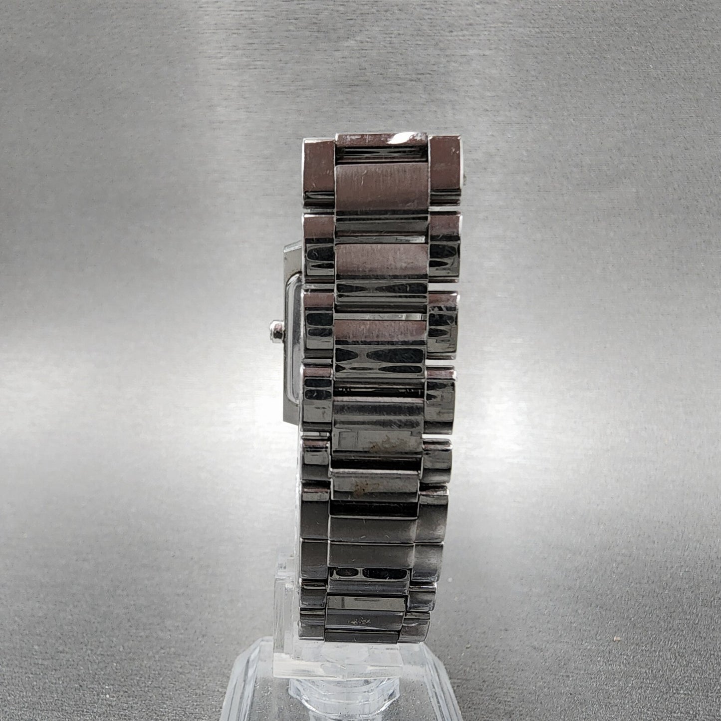 Coach Tank Watch Women 22mm White Dial Stainless Steel Date Rectangle New Batt9