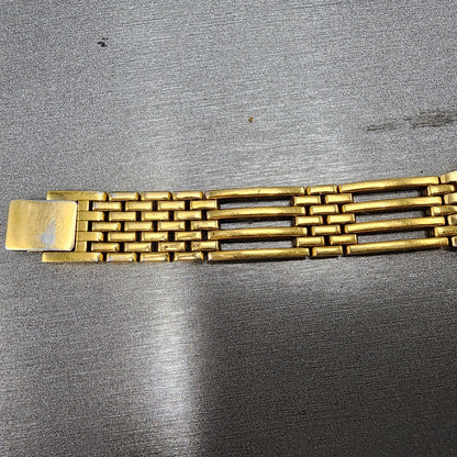Movado Esprenza Watch Women 23mm Black Dial Gold Tone 8425811 New Battery READ!!5