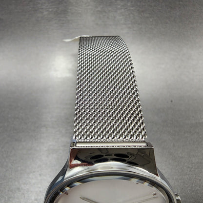 Skagen Freja Watch Women 34mm White Dial Steel Round Mesh Band SKW2823 NWT5