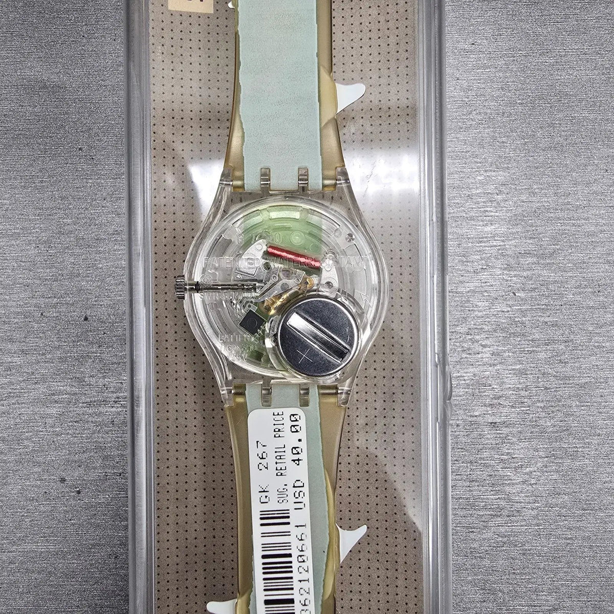 Swatch Piquant Watch Men 34mm Clear Dial Clear Case GK267 New Battery NOS8