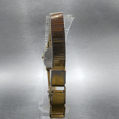 Seiko Watch Women 16mm Champagne Dial Gold Tone 2c20-5769 New Battery