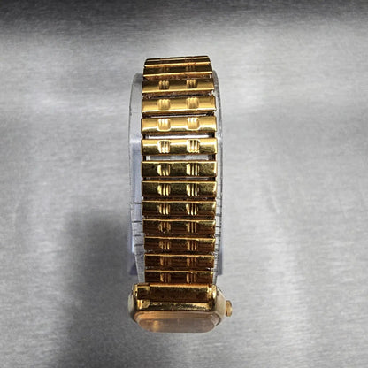 Seiko Watch Women 19mm Gold Dial Gold Tone Oval 2C20-5800 New Battery Vintage p4