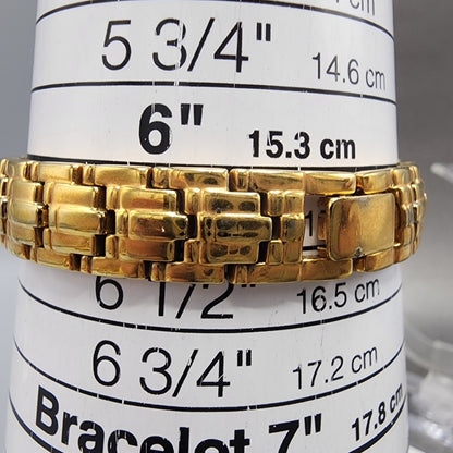 Seiko Tank Watch Women 14mm MOP Dial Gold Tone Rectangle 2e207609 New Battery10