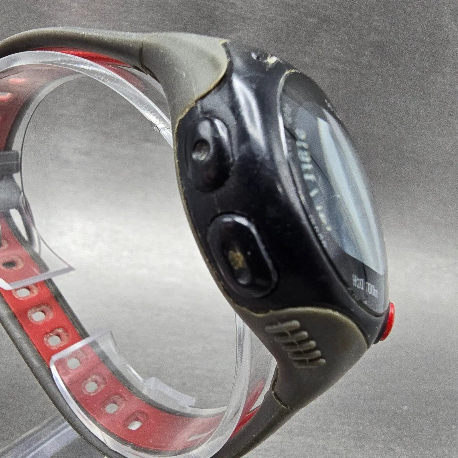 Nike Triax Bowerman Watch Men 39mm Black Gray Red Chronograph New Battery3