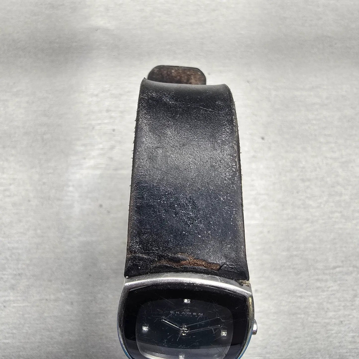 Skagen Denmark Watch Men 26mm MOP Dial Silver Tone Rectangle 649SSLB New Batt4