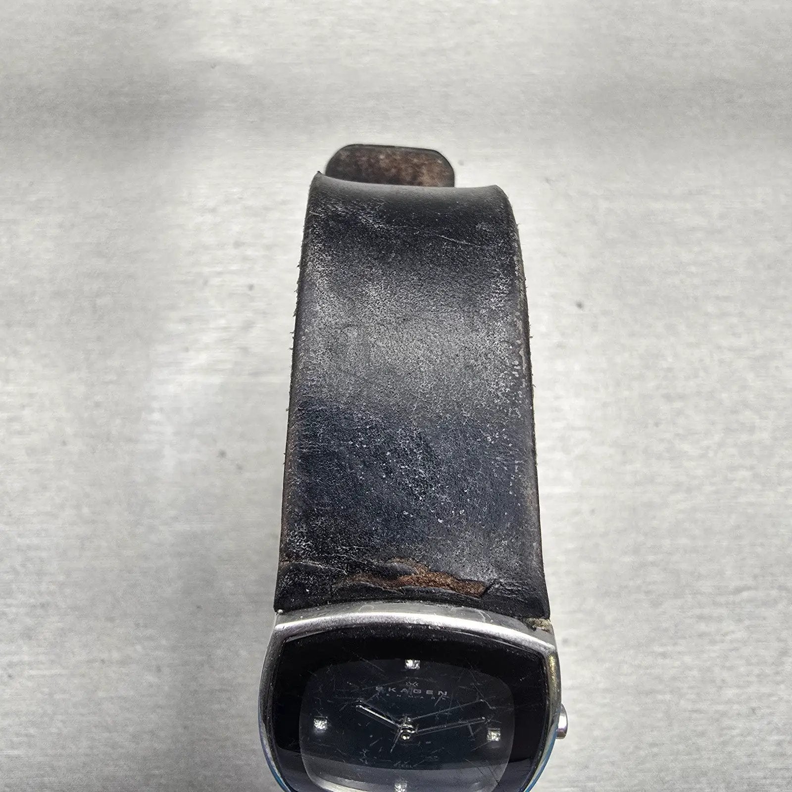 Skagen Denmark Watch Men 26mm MOP Dial Silver Tone Rectangle 649SSLB New Batt4