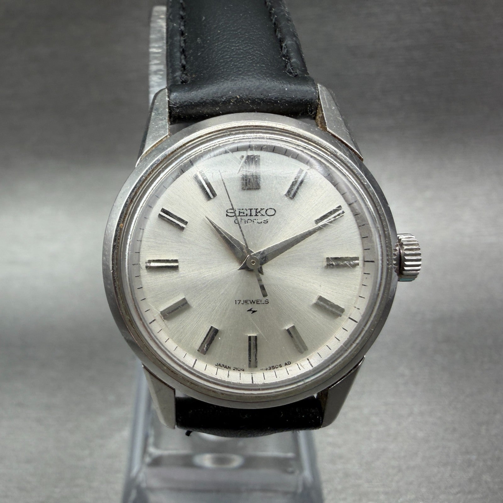 Seiko Chorus Watch Women 27mm Silver Dial Silver Tone Manual 21040051 Runs0