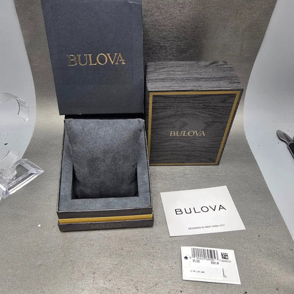 Bulova Classic Watch Women 23mm MOP Dial Gold Tone Rectangle 97L183 New Battery12