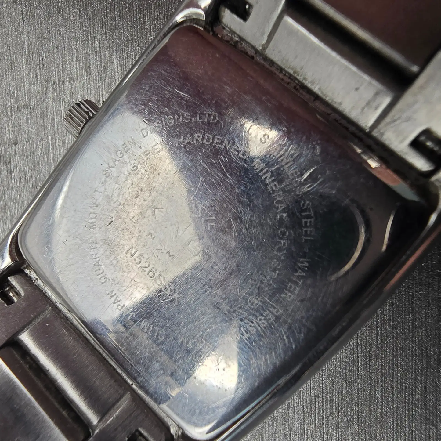 Skagen Watch Women 31mm MOP Dial Silver Tone Gemmed Rectangle N526SSX New Batt10