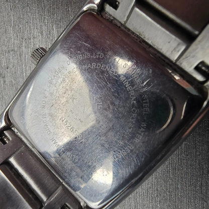 Skagen Watch Women 31mm MOP Dial Silver Tone Gemmed Rectangle N526SSX New Batt10