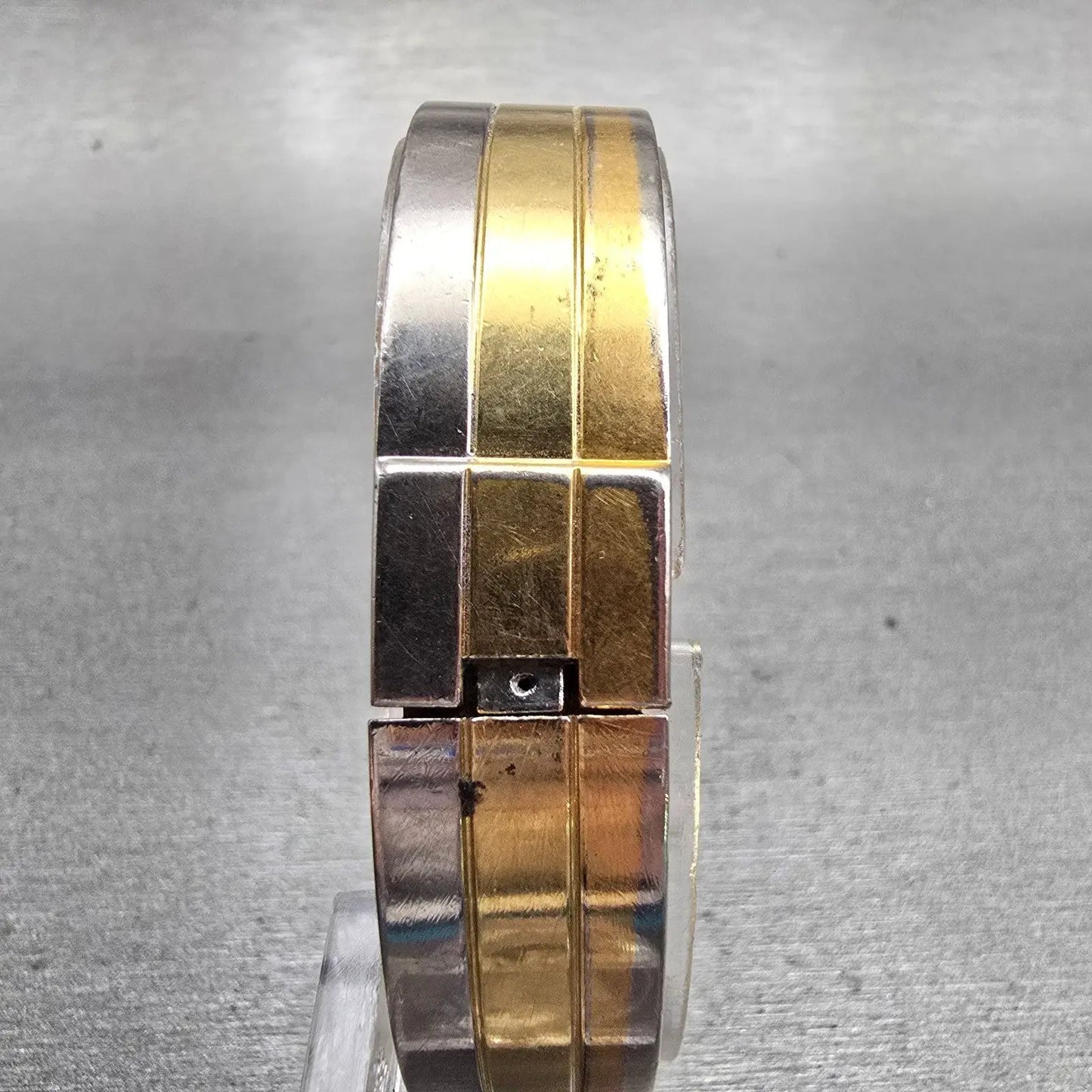 Seiko Lassale Watch Women 13mm Multi Tone Rectangle 1E50-5009 Vintage New Batt7