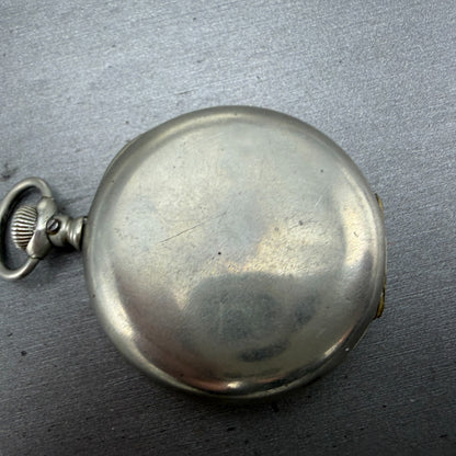 Elgin Pocket Watch 41.5mm White Dial Silver Tone Grade 94 Round Manual Wind PART7