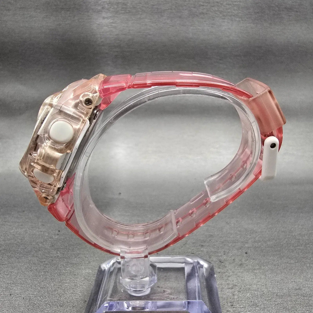 Casio Baby-G GB-169U Watch Women 43mm Pink Dial Clear Case Chrono Alarm New Batt6