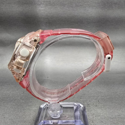 Casio Baby-G GB-169U Watch Women 43mm Pink Dial Clear Case Chrono Alarm New Batt6