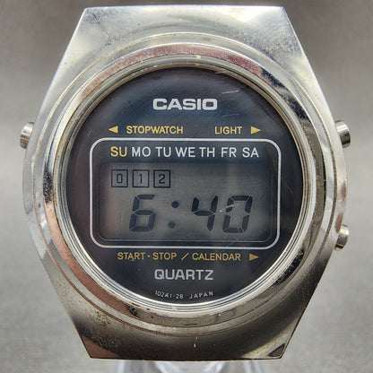 Casio 31QR12 Watch Men 35mm Digital Steel Chronograph Round New Battery1