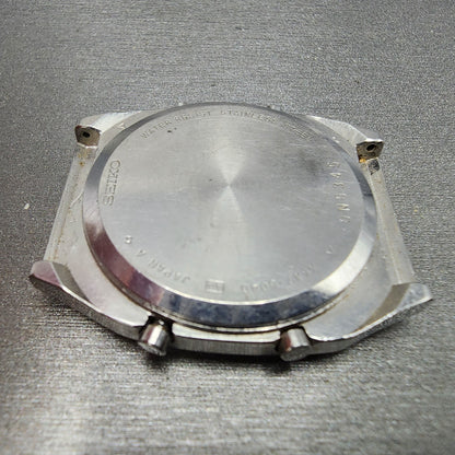 Seiko Digital Watch Men 32mm LCD Silver Tone Alarm Chronograph A547-5040 PARTS