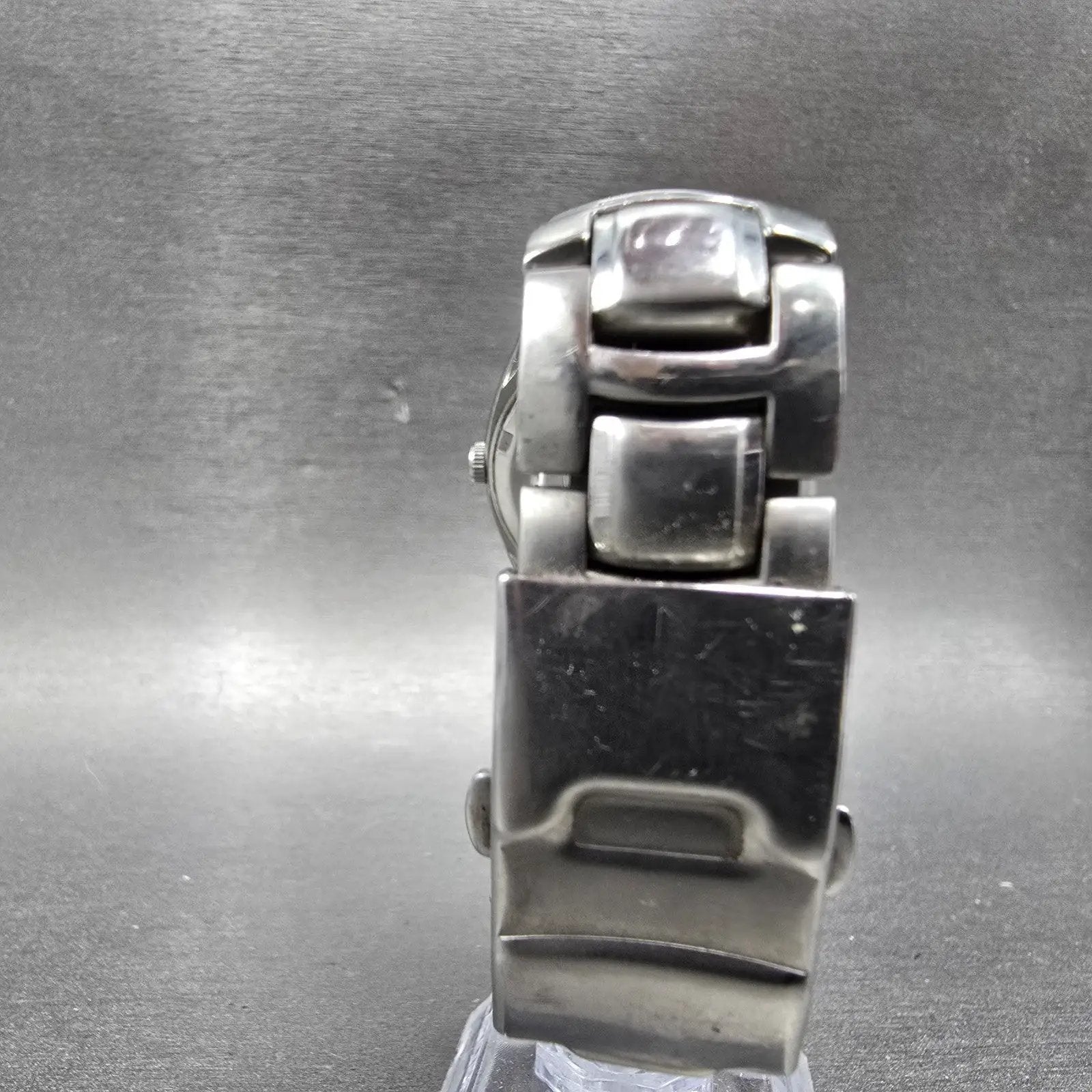 Fossil Blue Watch Women 33mm Silver Dial Silver Tone Daydate AM-3588 New Battery7